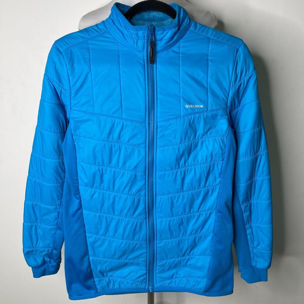 Quechua Boy's Blue Full Zip SH500 X-WARM Quilted Jacket Size 14-15 Year